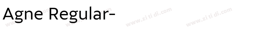 Agne Regular字体转换